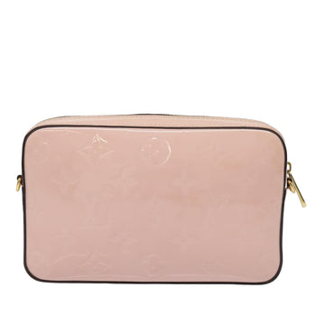 LOUIS VUITTON Monogram Vernis Camera Pouch Rose Valerine M64058 LV Auth 82205