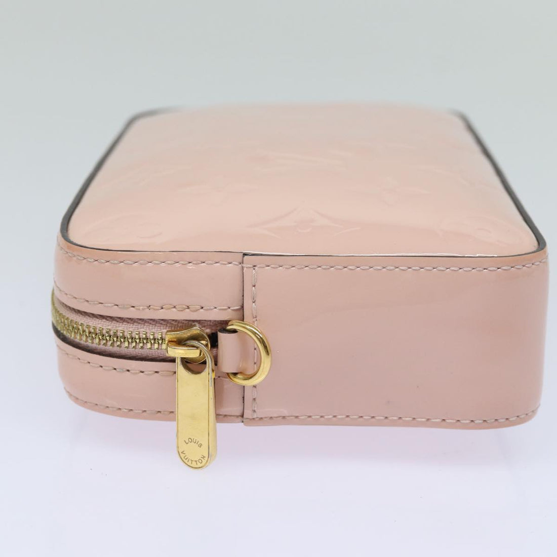 LOUIS VUITTON Monogram Vernis Camera Pouch Rose Valerine M64058 LV Auth 82205
