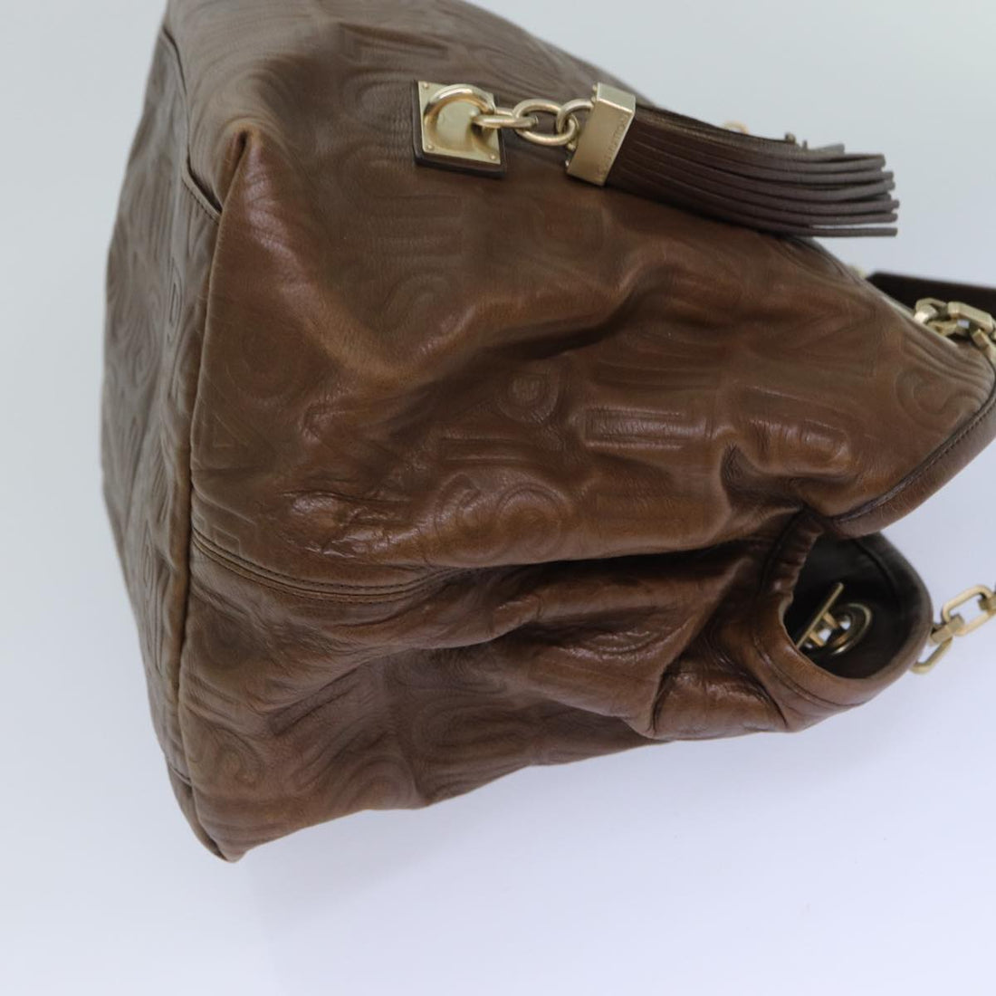 LOUIS VUITTON Paris Souple wish Tote Bag Leather Brown M95830 LV Auth 82215