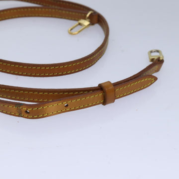 LOUIS VUITTON Adjustable Shoulder Strap Leather 37.4"-44.5" Beige Auth 82237