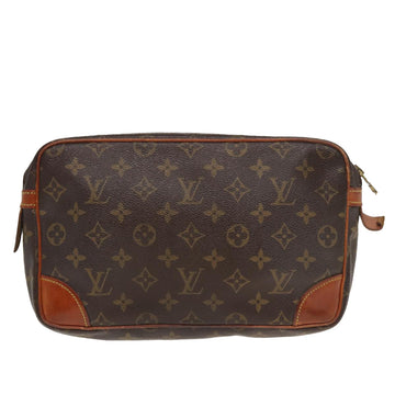LOUIS VUITTON Monogram Compiegne 28 Clutch Bag M51845 LV Auth 82504