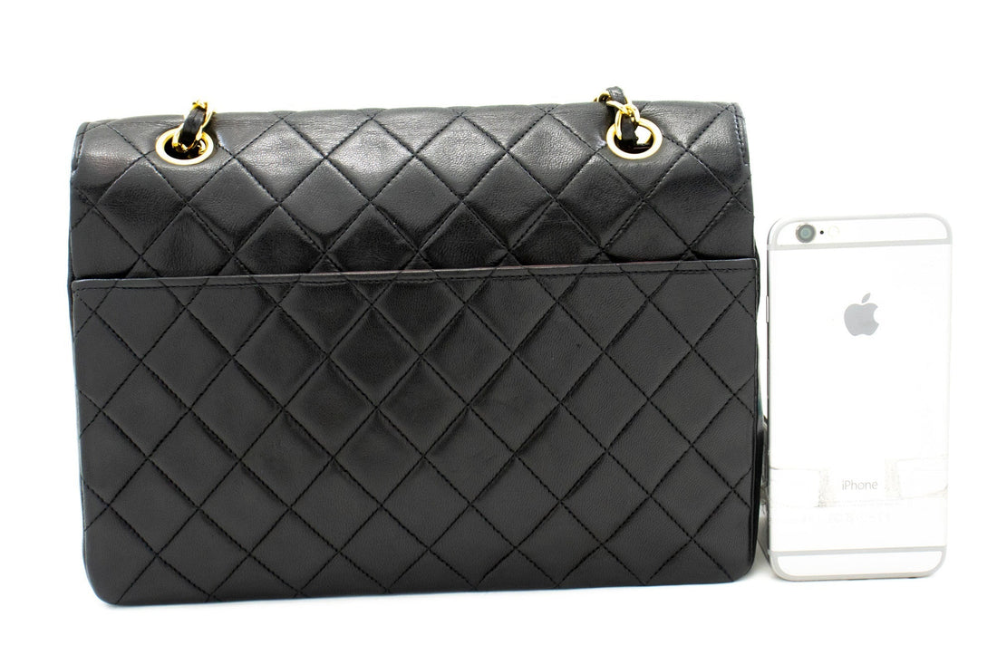 CHANEL Vintage Half Moon Chain Shoulder Bag Single Flap Quilted