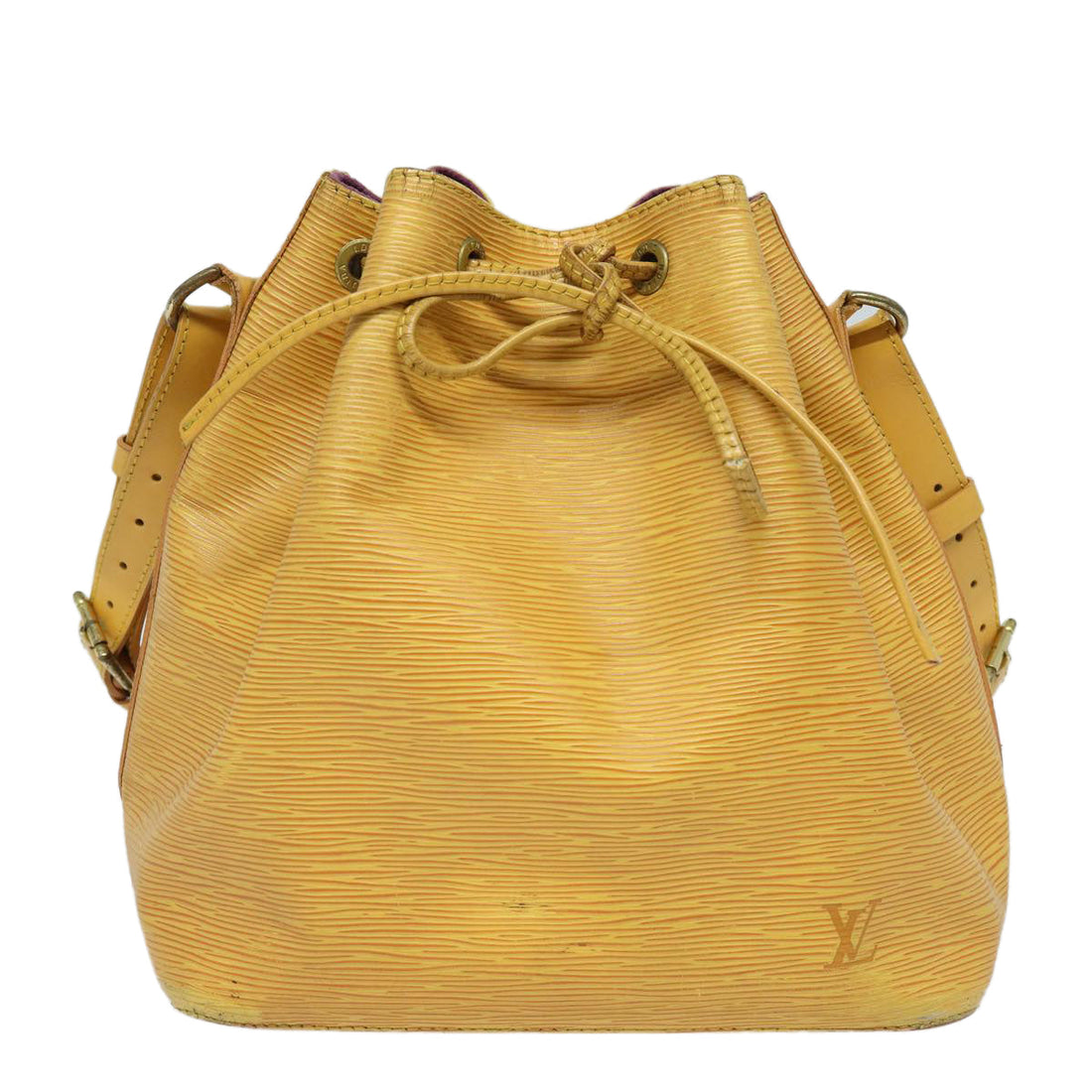 LOUIS VUITTON Epi Petit Noe Shoulder Bag Yellow M44102 LV Auth 82580