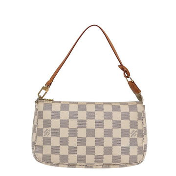 LOUIS VUITTON Damier Azur Pochette Accessoires Pouch N51986 LV Auth 82599