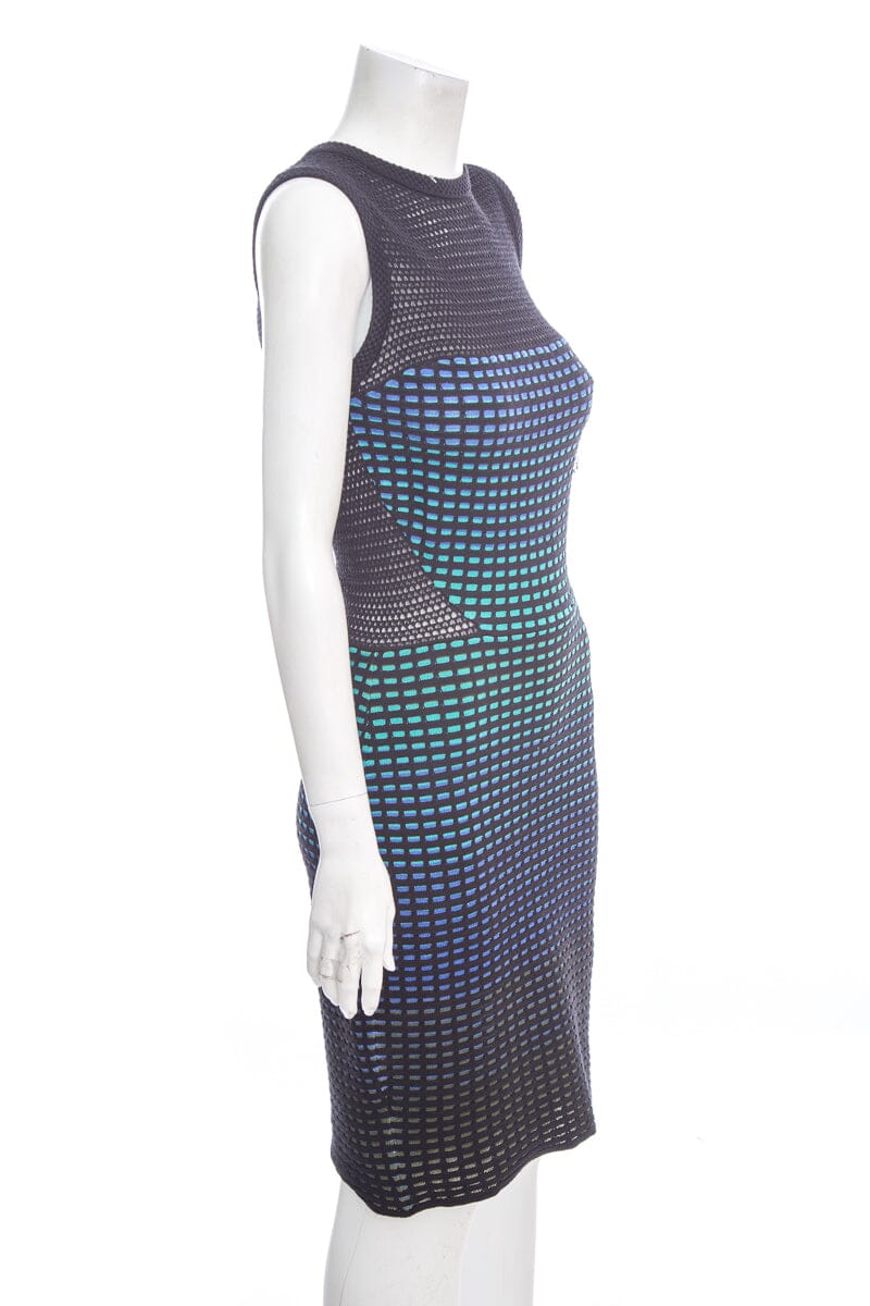 Missoni Black and Blue Sleeveless Fitted Dress