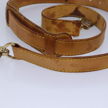 LOUIS VUITTON Adjustable Shoulder Strap Leather 36.6"-44.1" Beige Auth 82723