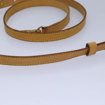 LOUIS VUITTON Adjustable Shoulder Strap Leather 37"-44.1" Beige LV Auth 82724