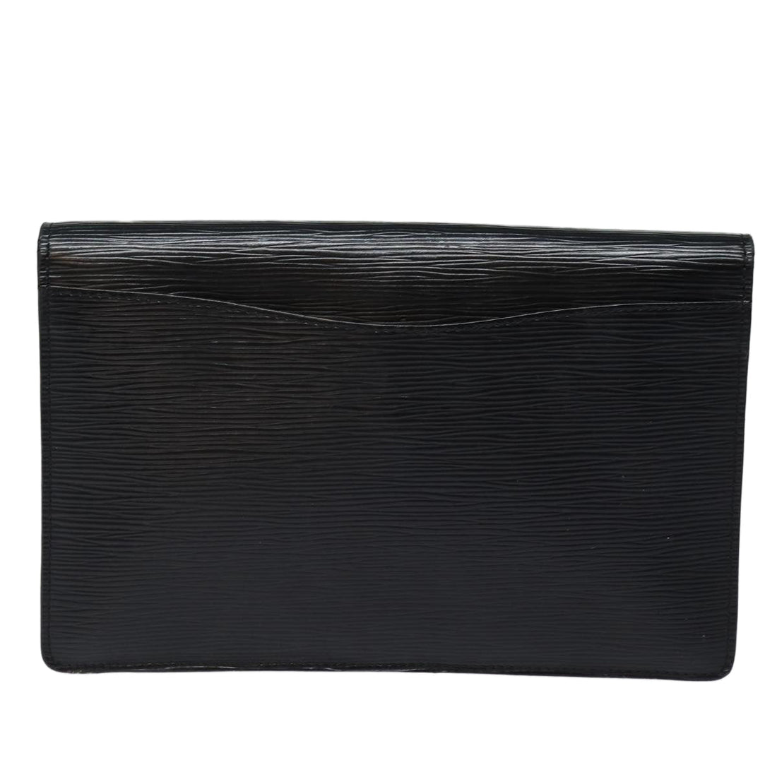 LOUIS VUITTON Epi Montaigne 27 Clutch Bag Black M52652 LV Auth 82733