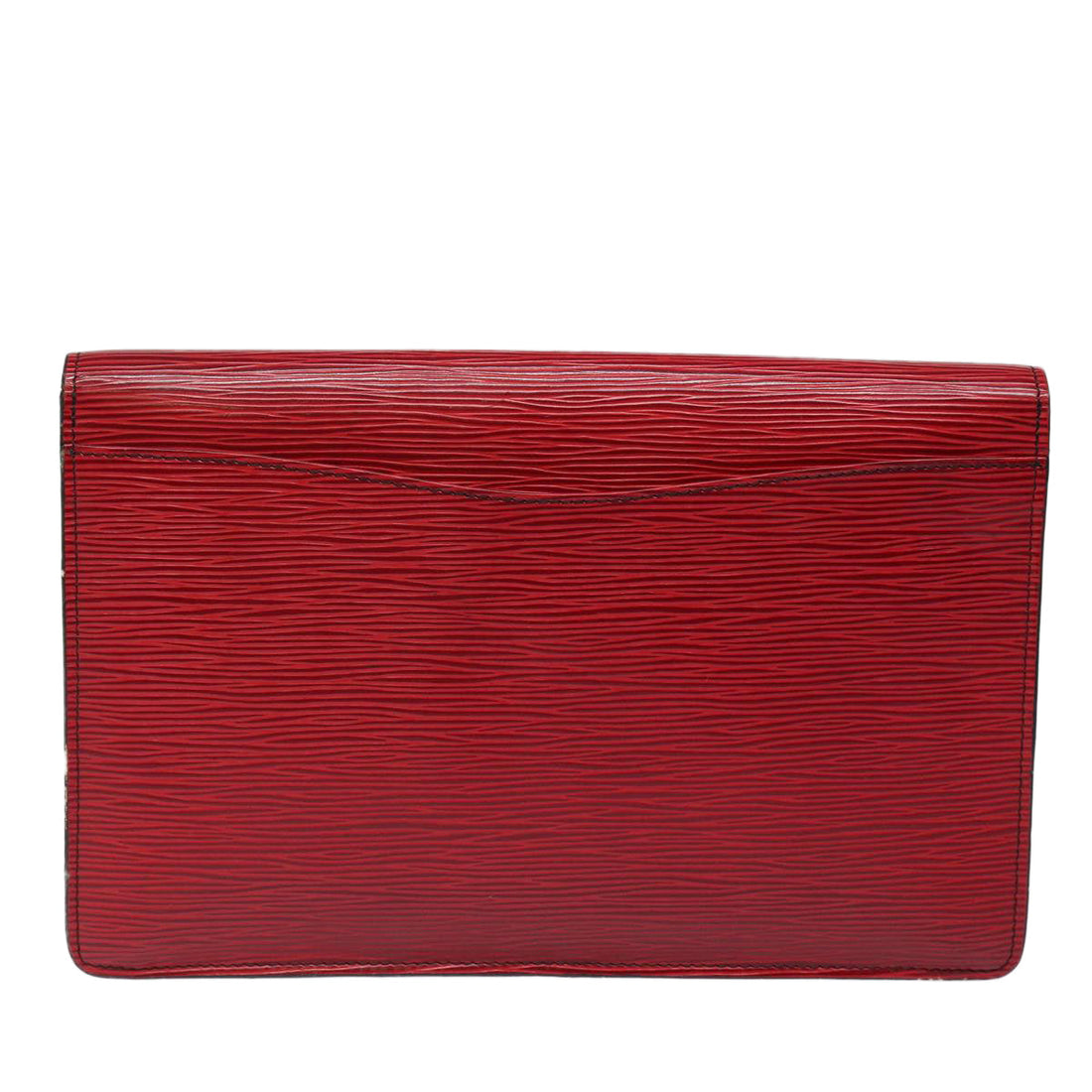 LOUIS VUITTON Epi Montaigne 27 Clutch Bag Red M52657 LV Auth 82749
