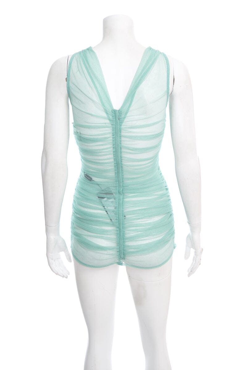 Dolce & Gabbana Mint Tulle Sleeveless Mini Dress SZ 40 NWT