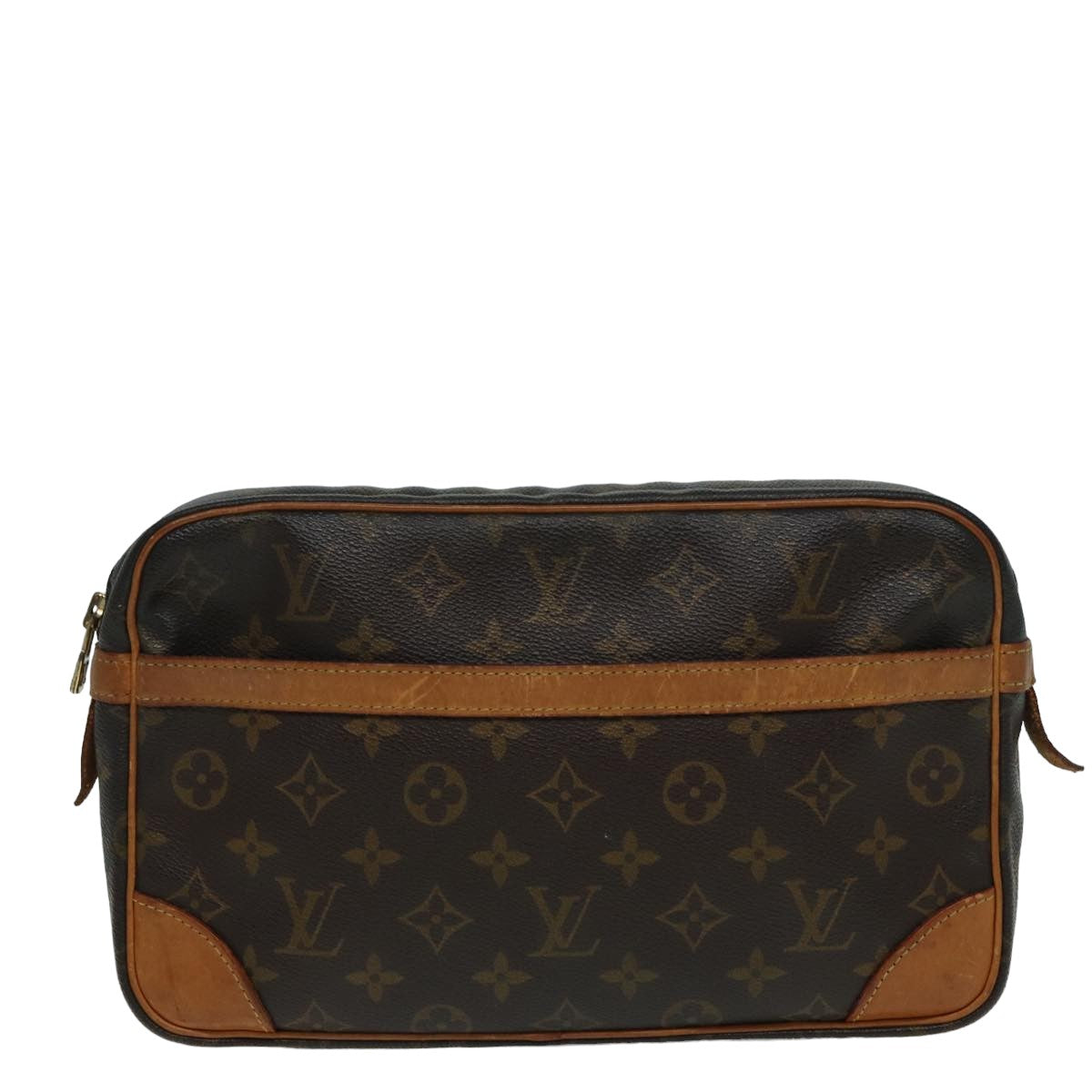 LOUIS VUITTON Monogram Compiegne 28 Clutch Bag M51845 LV Auth 83240