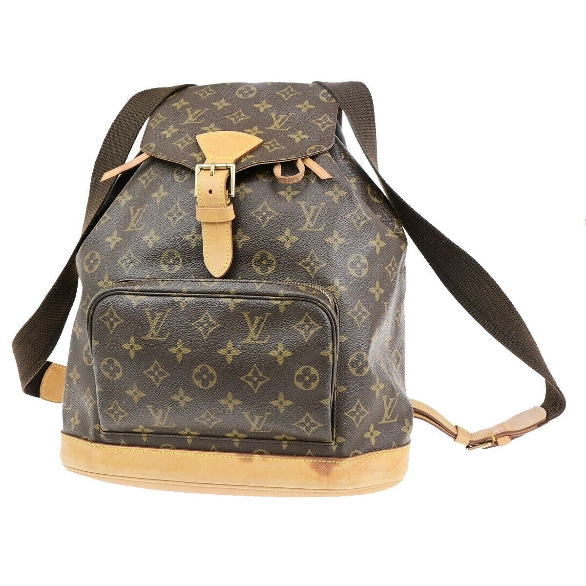 Louis Vuitton Montsouris Gm  Canvas Backpack Bag