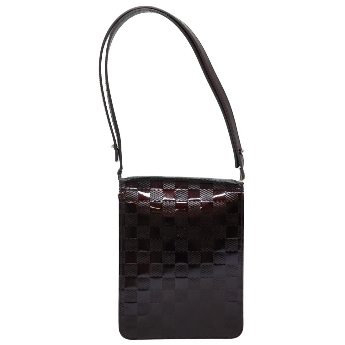 LOUIS VUITTON Damier Vernis Club Shoulder Bag Black M92129 LV Auth 84290