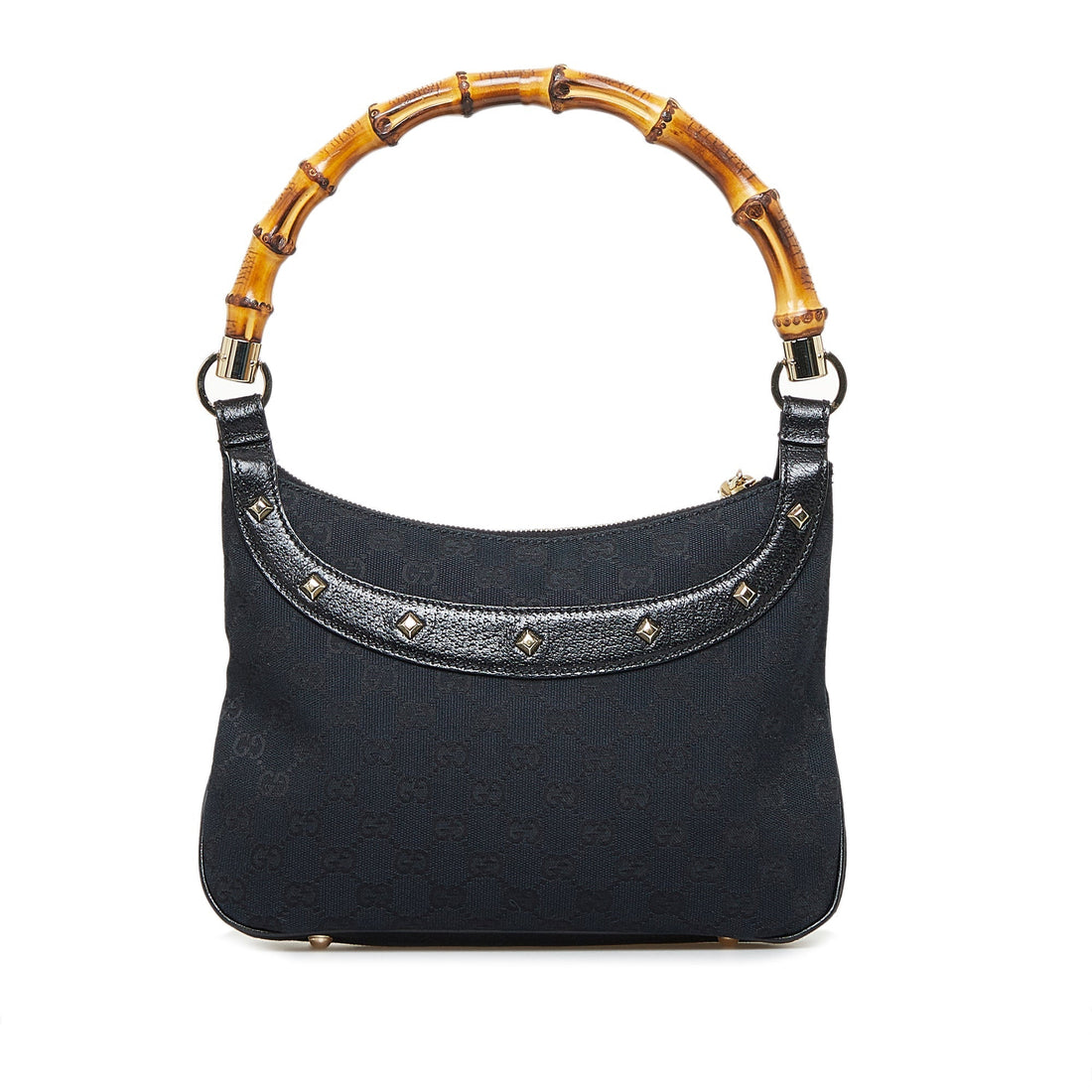 GUCCI GG Canvas Bamboo Anita Handbag