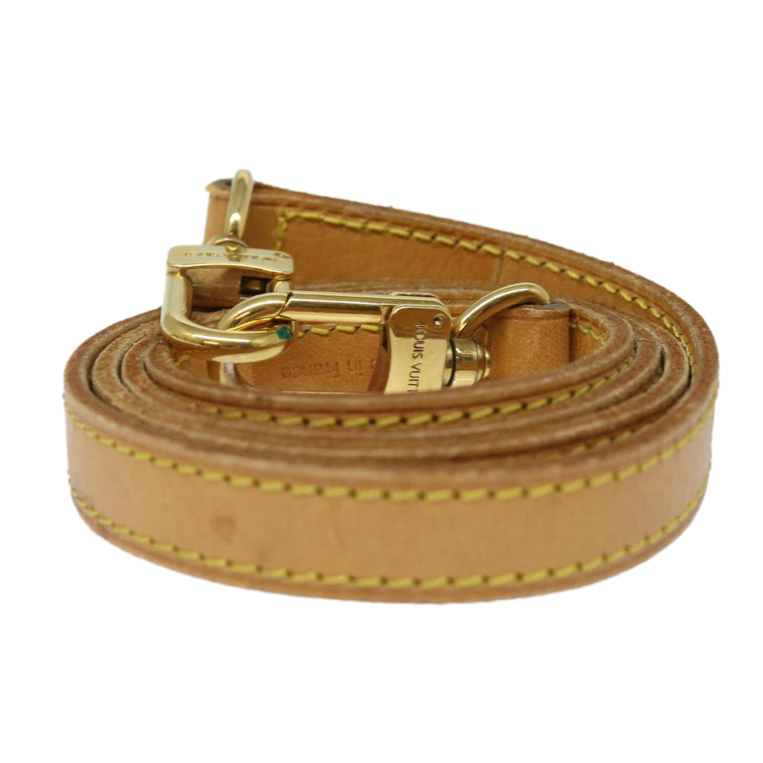 LOUIS VUITTON Nume leather Shoulder Strap Leather 35.8" Beige LV Auth 84595