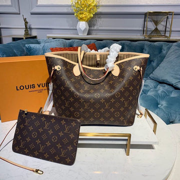 LV Neverfull MM Tote Bag Monogram Canvas For Womtlm, Womtlm’s Handbags, Shoulder Bags 12.6in/32cm LV M40995