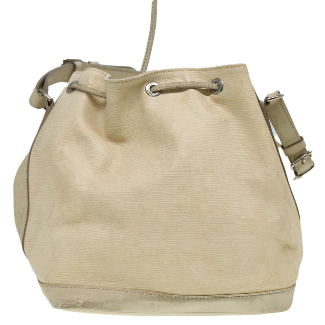 LOUIS VUITTON Epi Noe Shoulder Bag White Yvoire M4084J LV Auth 84725