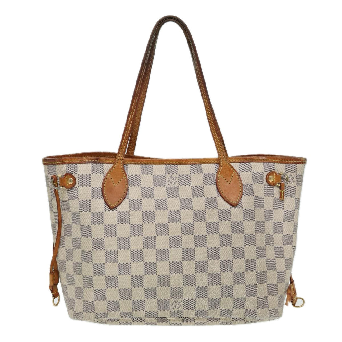 LOUIS VUITTON Damier Azur Neverfull PM Tote Bag N41362 LV Auth 84779