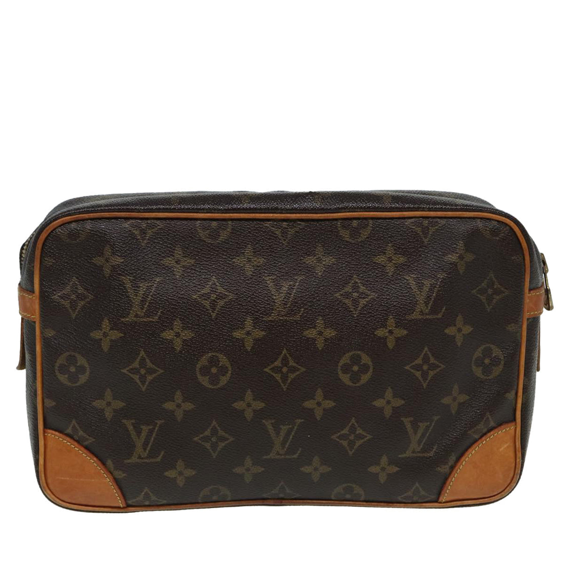 LOUIS VUITTON Monogram Compiegne 28 Clutch Bag M51845 LV Auth 84853