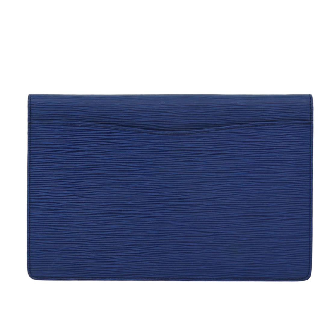 LOUIS VUITTON Epi Montaigne 27 Clutch Bag Blue M52655 LV Auth 84861
