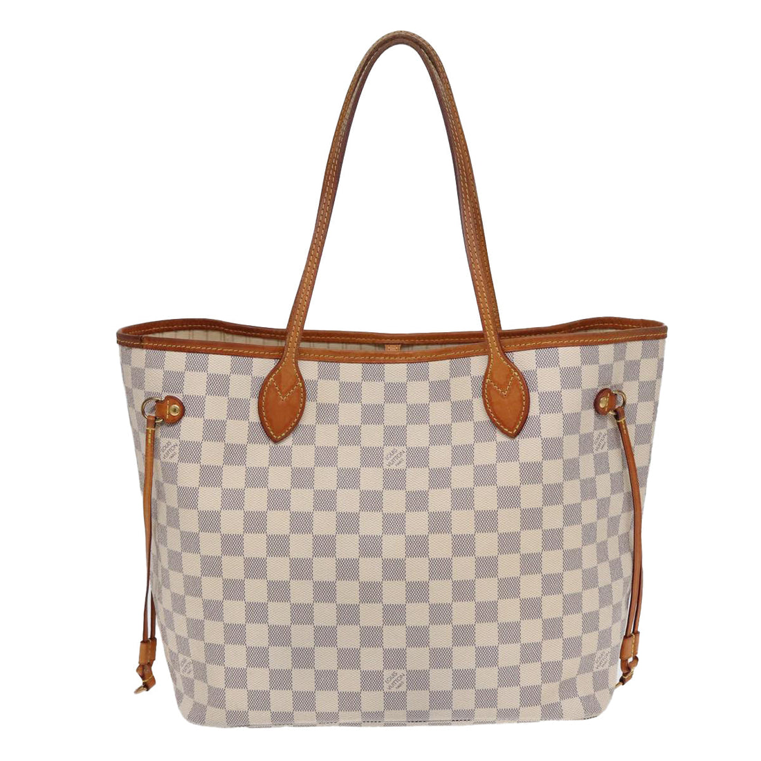 LOUIS VUITTON Damier Azur Neverfull MM Tote Bag N41605 LV Auth 84898