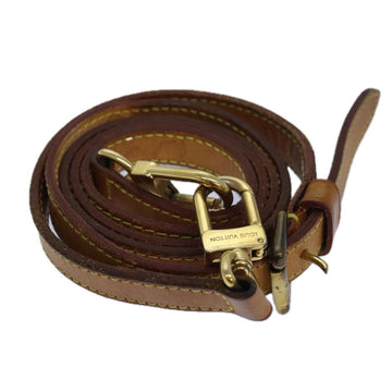 LOUIS VUITTON Adjustable Shoulder Strap Leather 37"-44.1" Beige LV Auth 84899