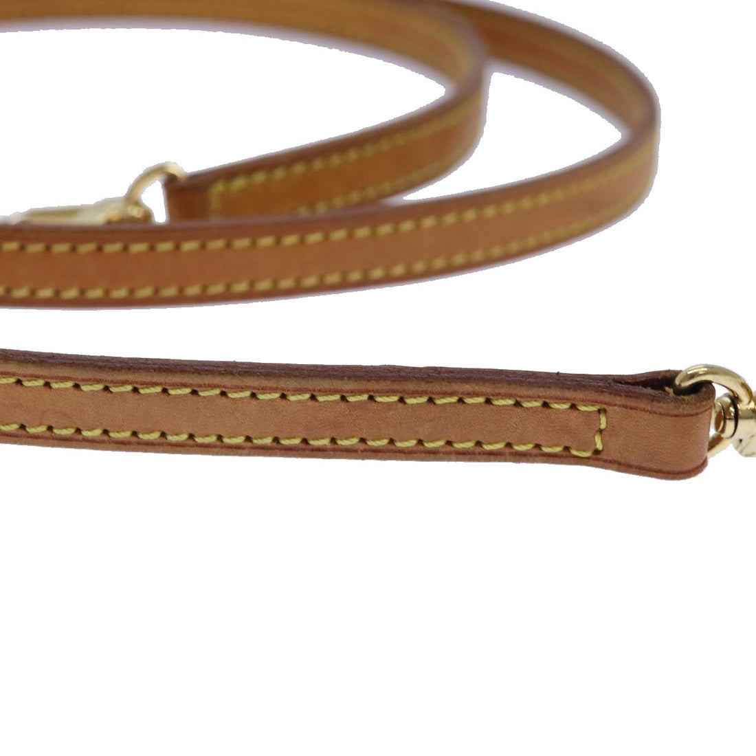 LOUIS VUITTON Adjustable Shoulder Strap Leather 37.4"-44.9" Beige Auth 84900