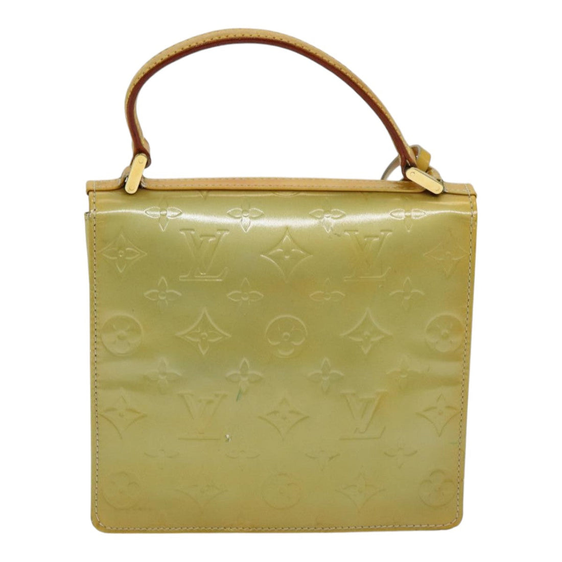 LOUIS VUITTON Monogram Vernis Spring Street Hand Bag Gris M91029 LV Auth 85186