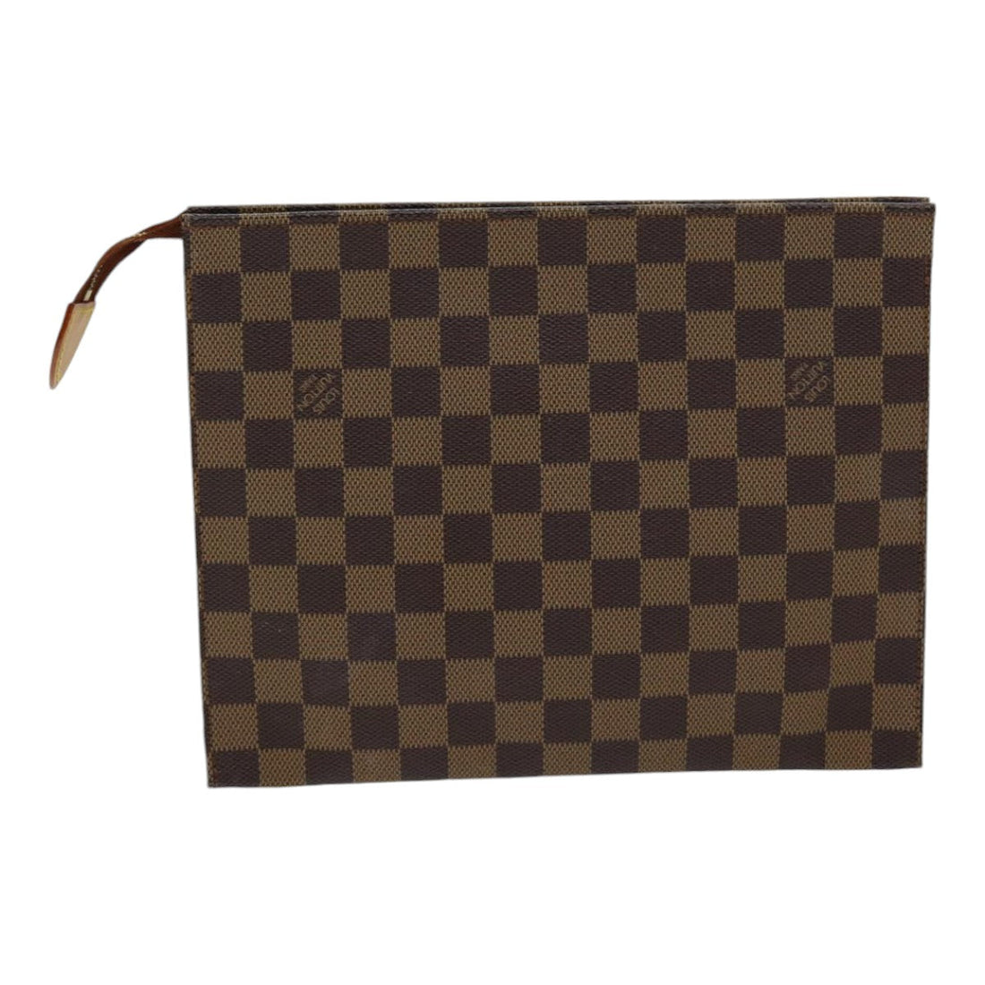 LOUIS VUITTON Damier Ebene Poche Toilette 26 Pouch N47543 LV Auth 85337