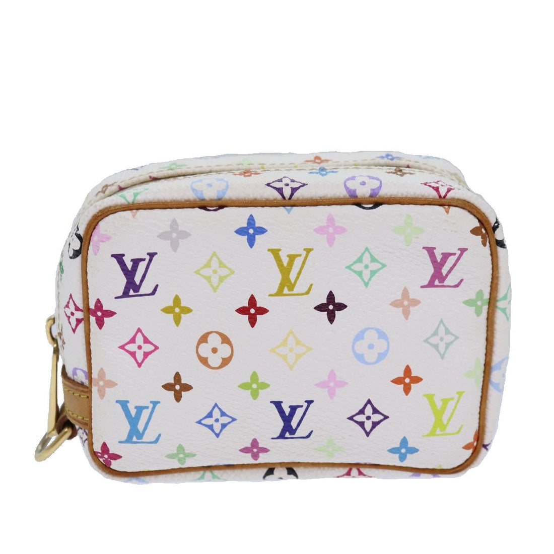 LOUIS VUITTON Monogram Multicolor Trousse Wapity Pouch White M58033 Auth 85379