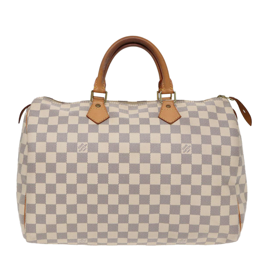 LOUIS VUITTON Damier Azur Speedy 35 Hand Bag N41535 LV Auth 85445