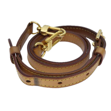 LOUIS VUITTON Adjustable Shoulder Strap Leather 31.1"-36.6" Beige Auth 85487