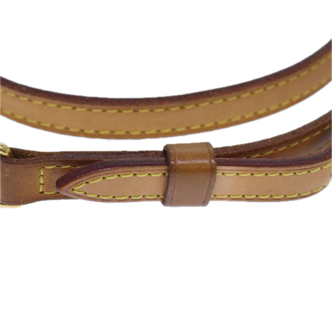 LOUIS VUITTON Adjustable Shoulder Strap Leather 31.1"-36.6" Beige Auth 85487