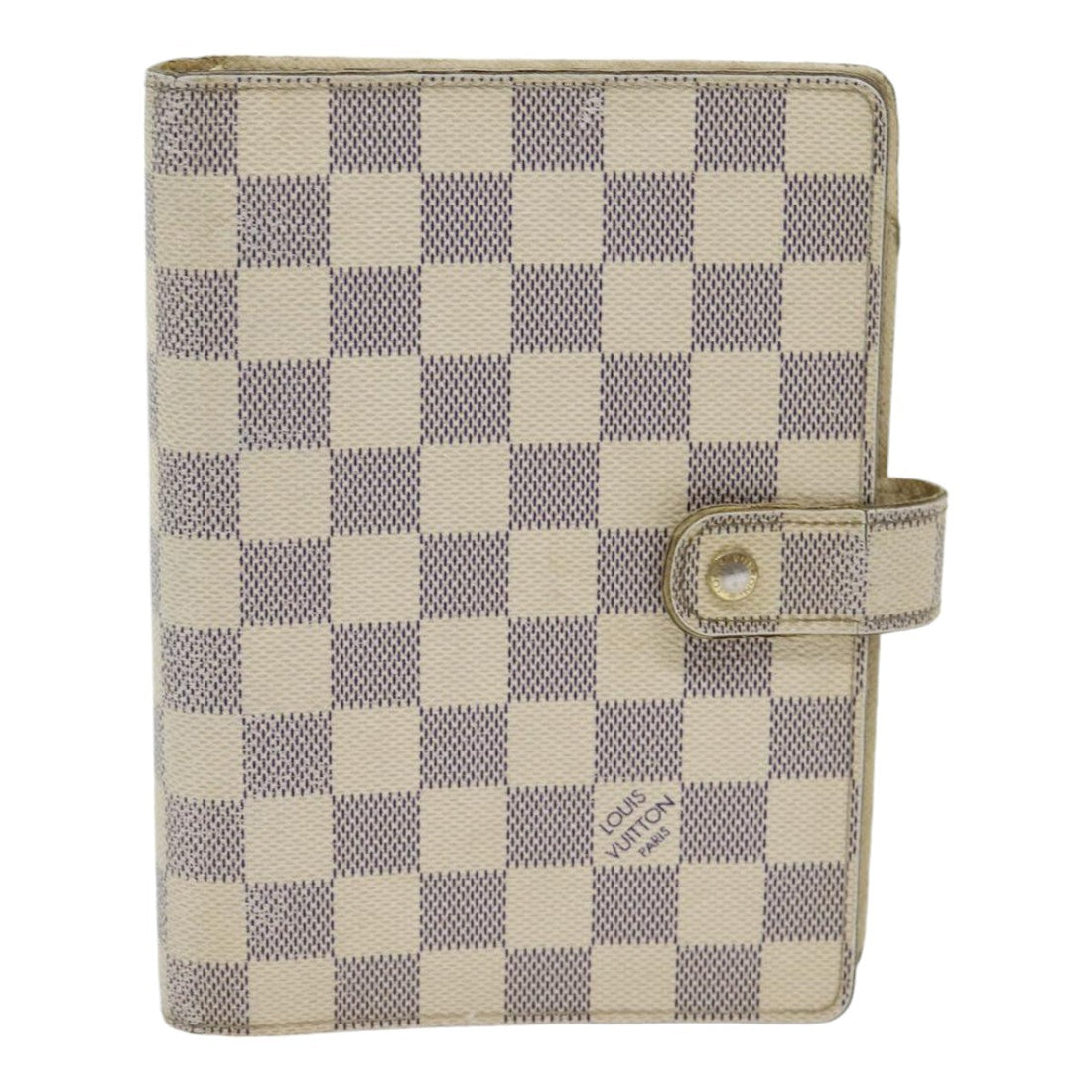 LOUIS VUITTON Damier Azur Agenda MM Day Planner Cover R20707 LV Auth 85580