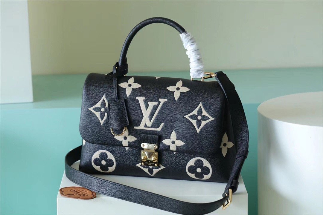 LV Madeleine MM Monogram Empreinte Black / Beige For Womtlm,  Shoulder and Crossbody Bags 11.8in/30cm LV 