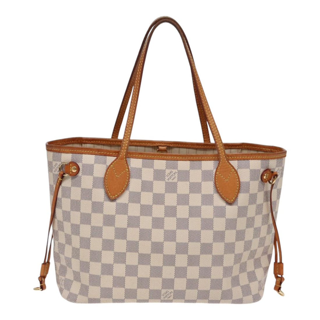 LOUIS VUITTON Damier Azur Neverfull PM Tote Bag N41362 LV Auth 85821