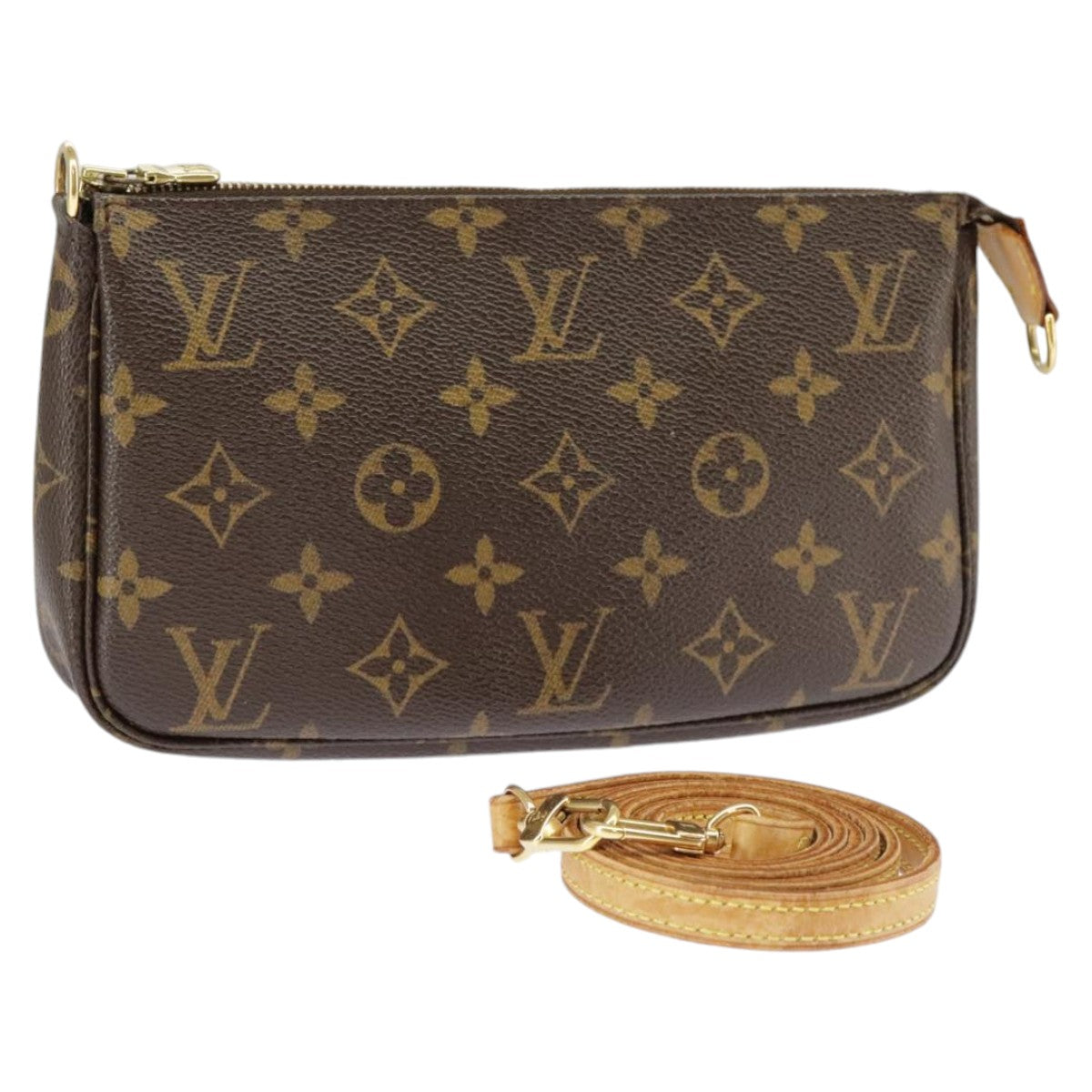 Louis Vuitton Pochette Accessoire  Canvas Clutch Bag