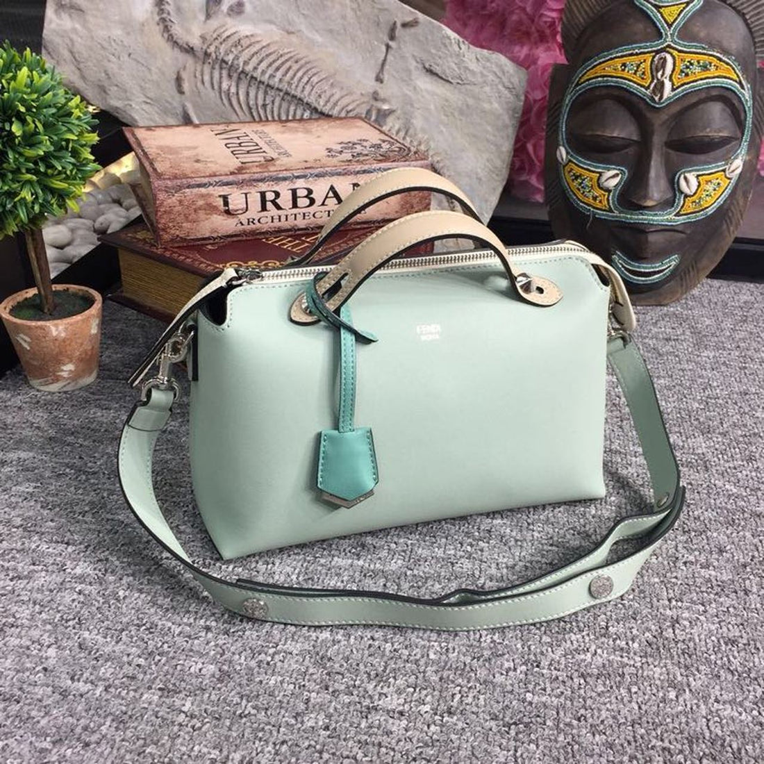 FI By The Way Medium Bag Mint Gretlm For Womtlm, Womtlm&#8217;s Handbags, Shoulder And Crossbody Bags 10.6in/27cm FF 8BL1461