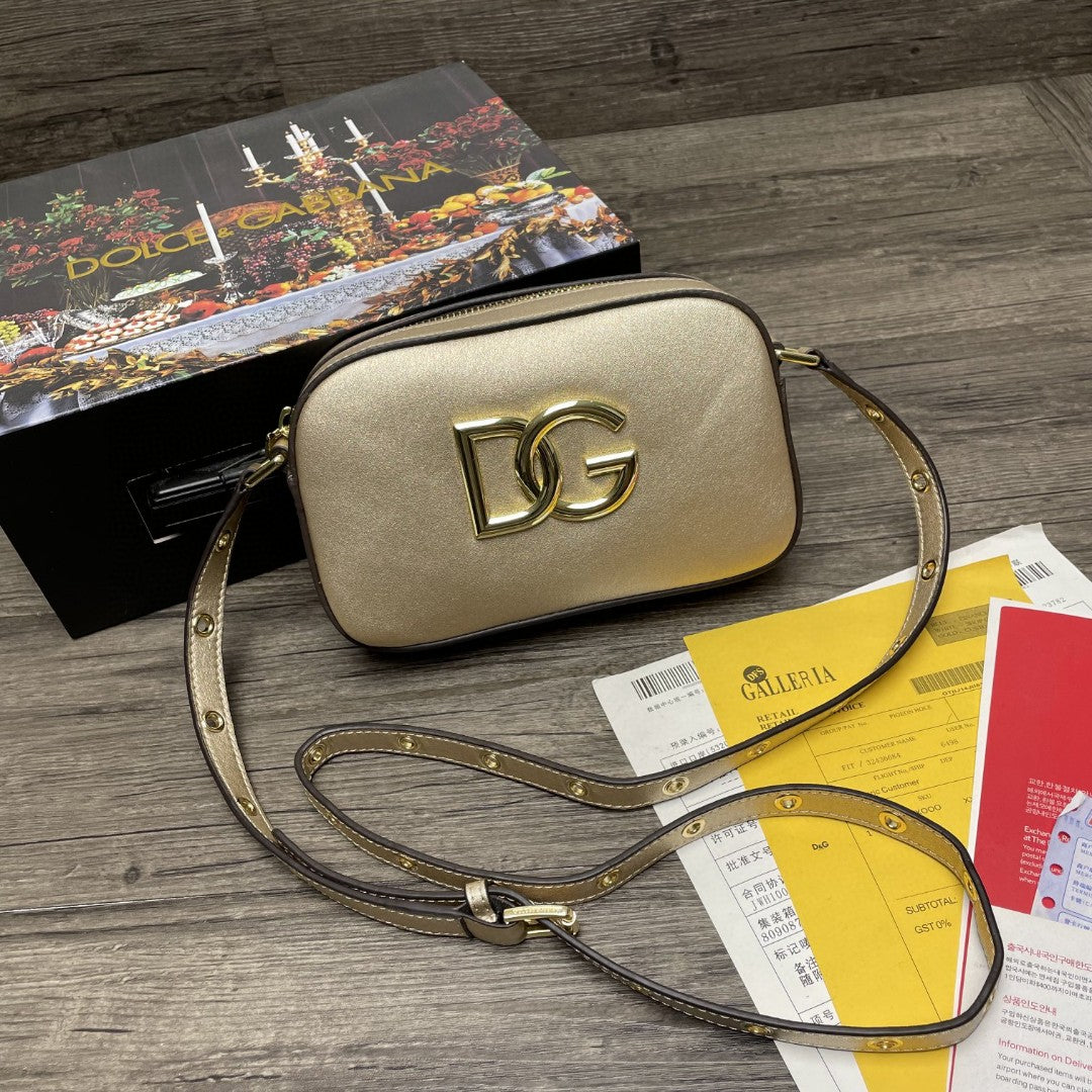 DG Crossbody 3.5 Bag Gold For Womtlm 7.5in/19cm DG