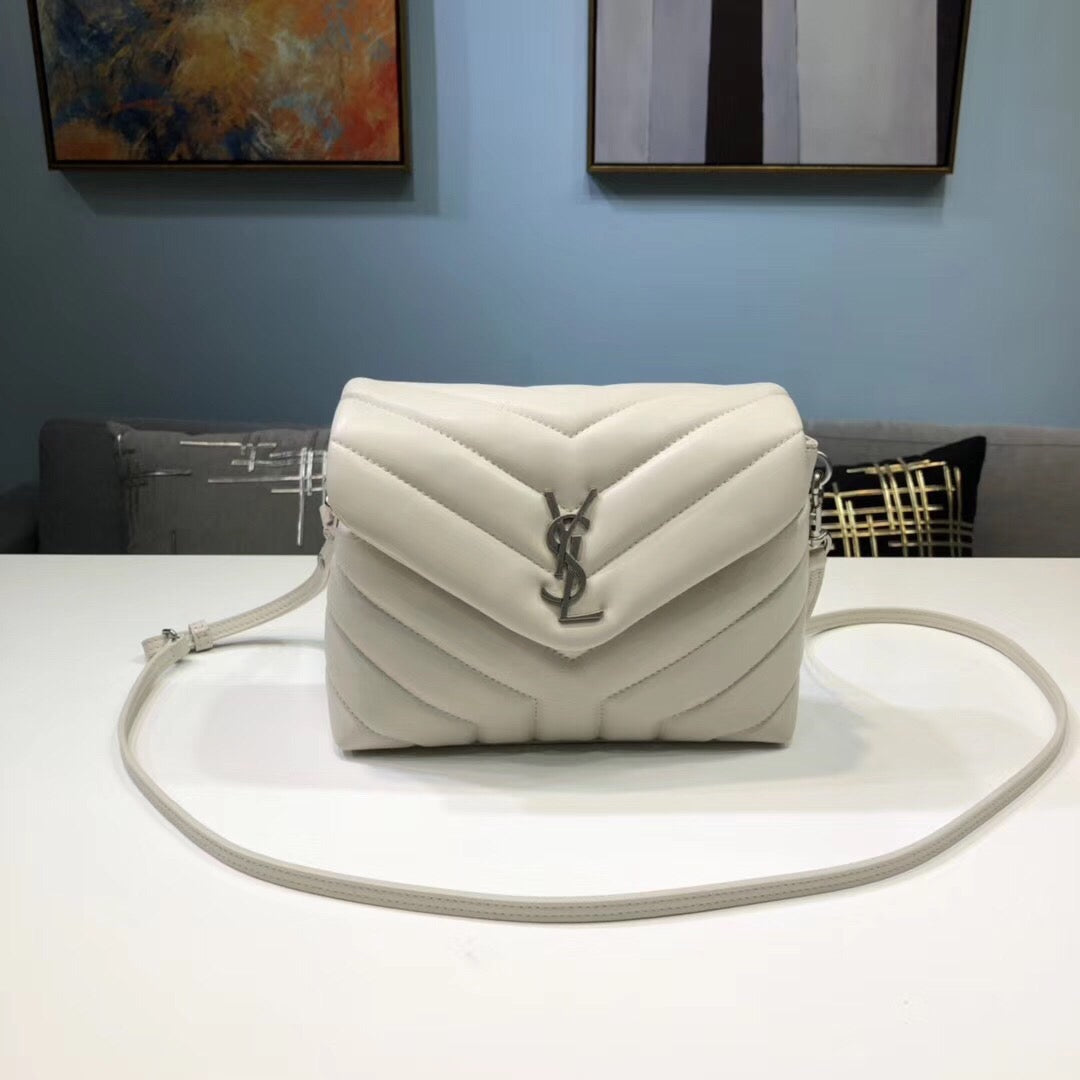 YSSL Loulou Mini Shoulder Bag White For Womtlm 7in/18cm YSL