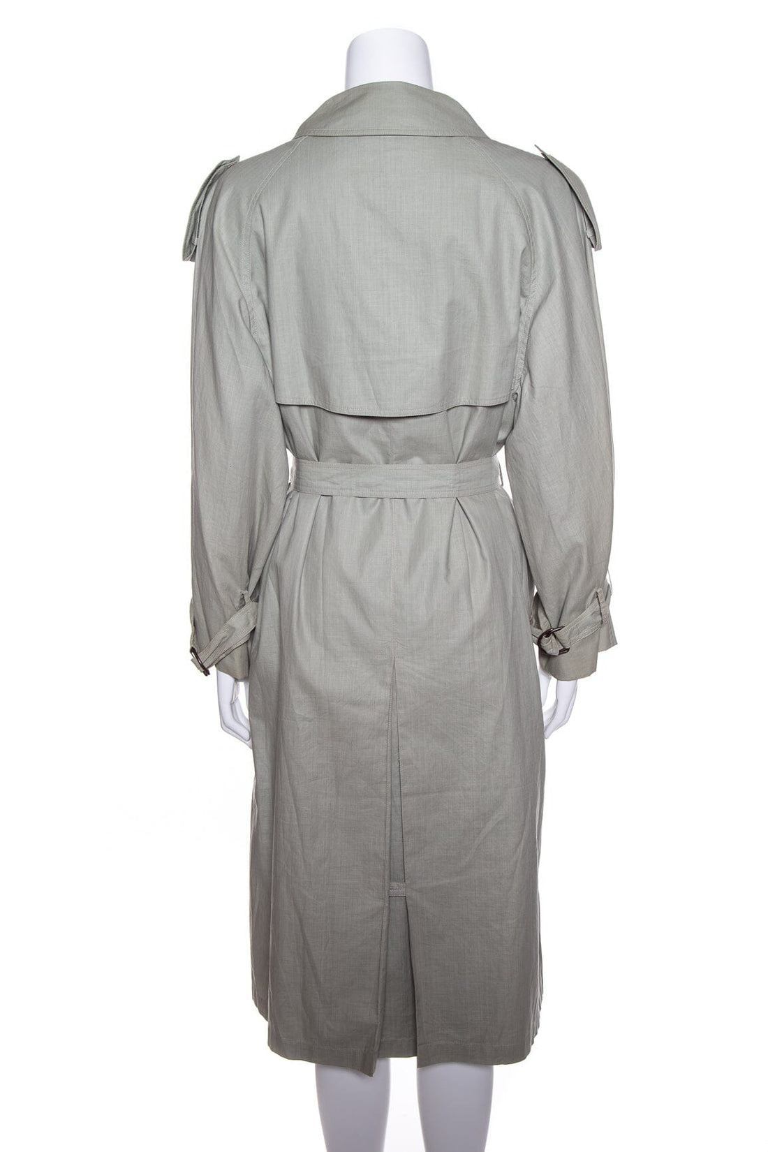 Gucci Vintage Green Cotton Trench Coat SZ 44