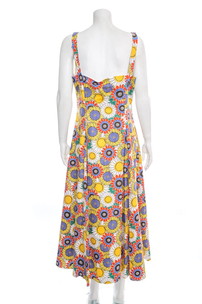 Borgo De Nor Multicolor Sunflower Sun Dress SZ 10 NWT