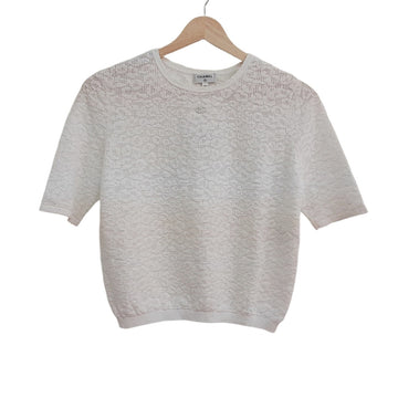 Chanel White CC Top, 38