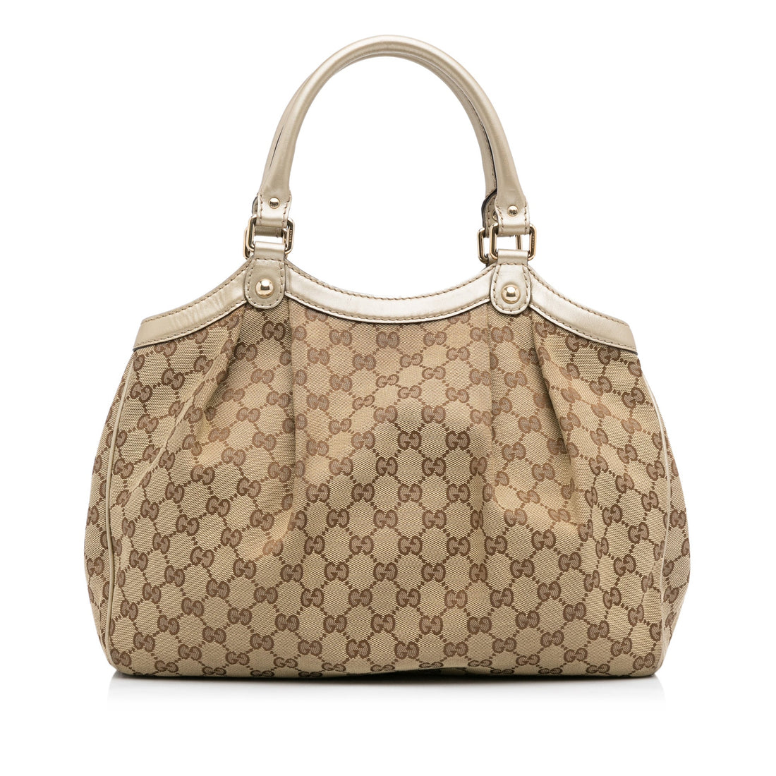 Brown Gucci GG Canvas Sukey Tote