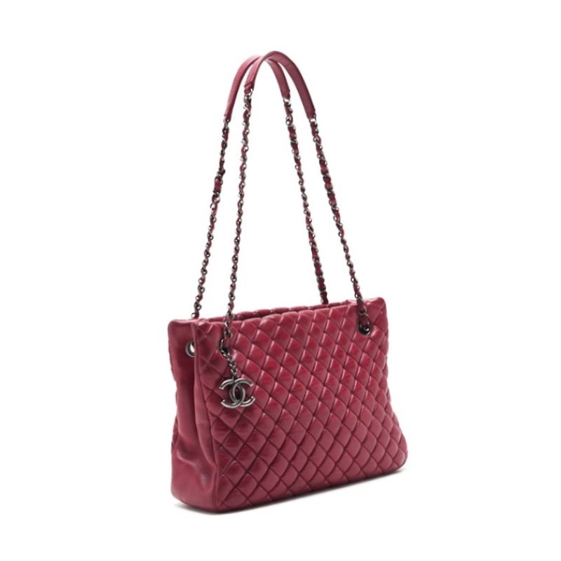 CHANEL/Chanel Matrasse Chain Shoulder  Coco Charm Sparkle Leather Red (Silver G )  Shoulder Bag Lady Shoulder Bag Hybrid ? Ship? Viper Mountain Bookstore Online