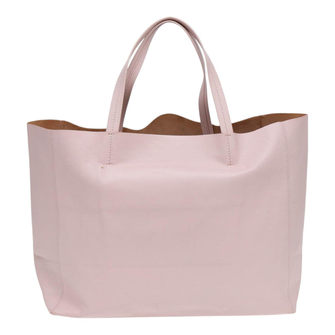 CELINE Horizontalkava Tote Bag Leather Pink Gold Auth 88614