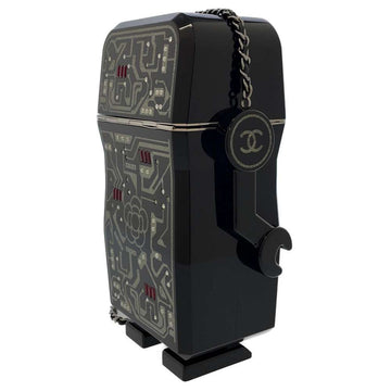 CHANEL Robot ChainShoulder Bag 2017Stainless Steel Black/Multicolor A94647 Plastic Rhinestone