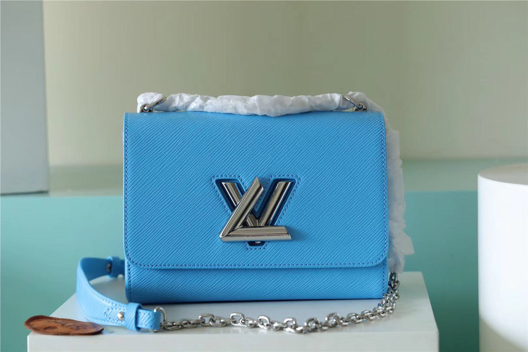 LV Twist MM Epi Blue For Womtlm,  Shoulder And Crossbody Bags 9.1in/23cm LV