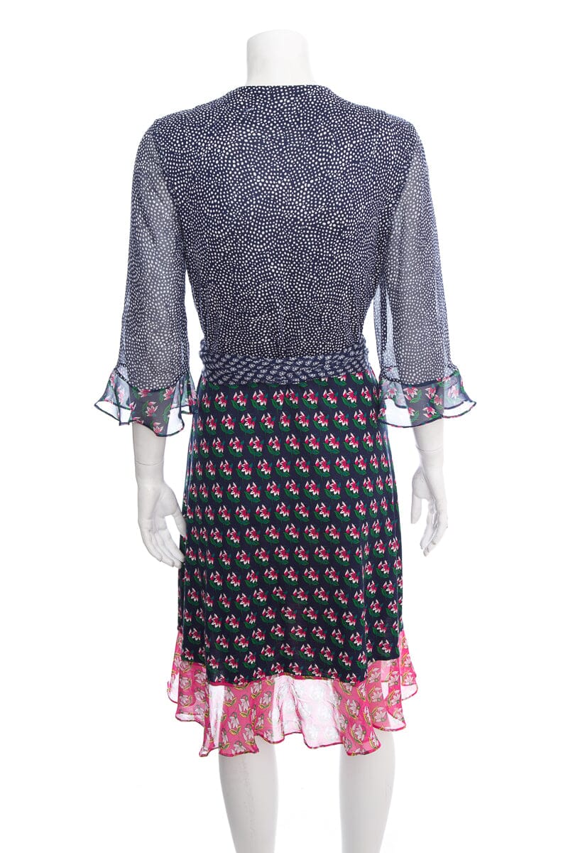Diane Von Furstenberg Multi Color Dress SZ 10