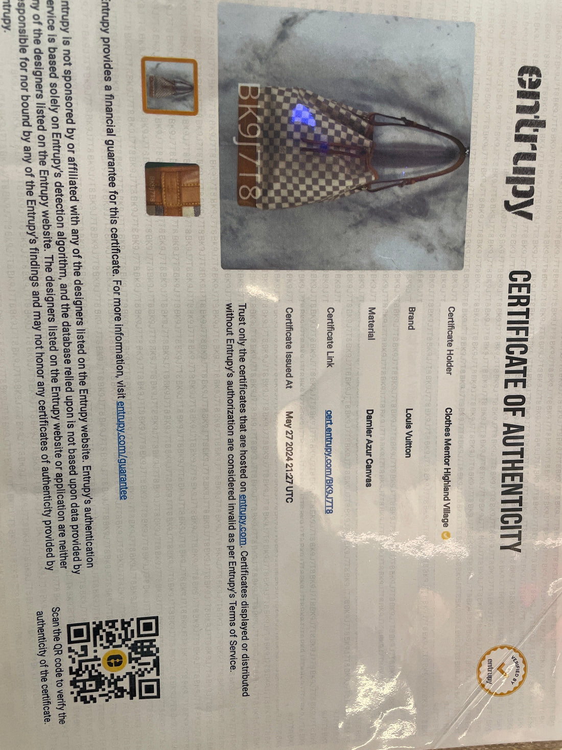 HandBag Luxury Designer By Louis Vuitton  Size: Large